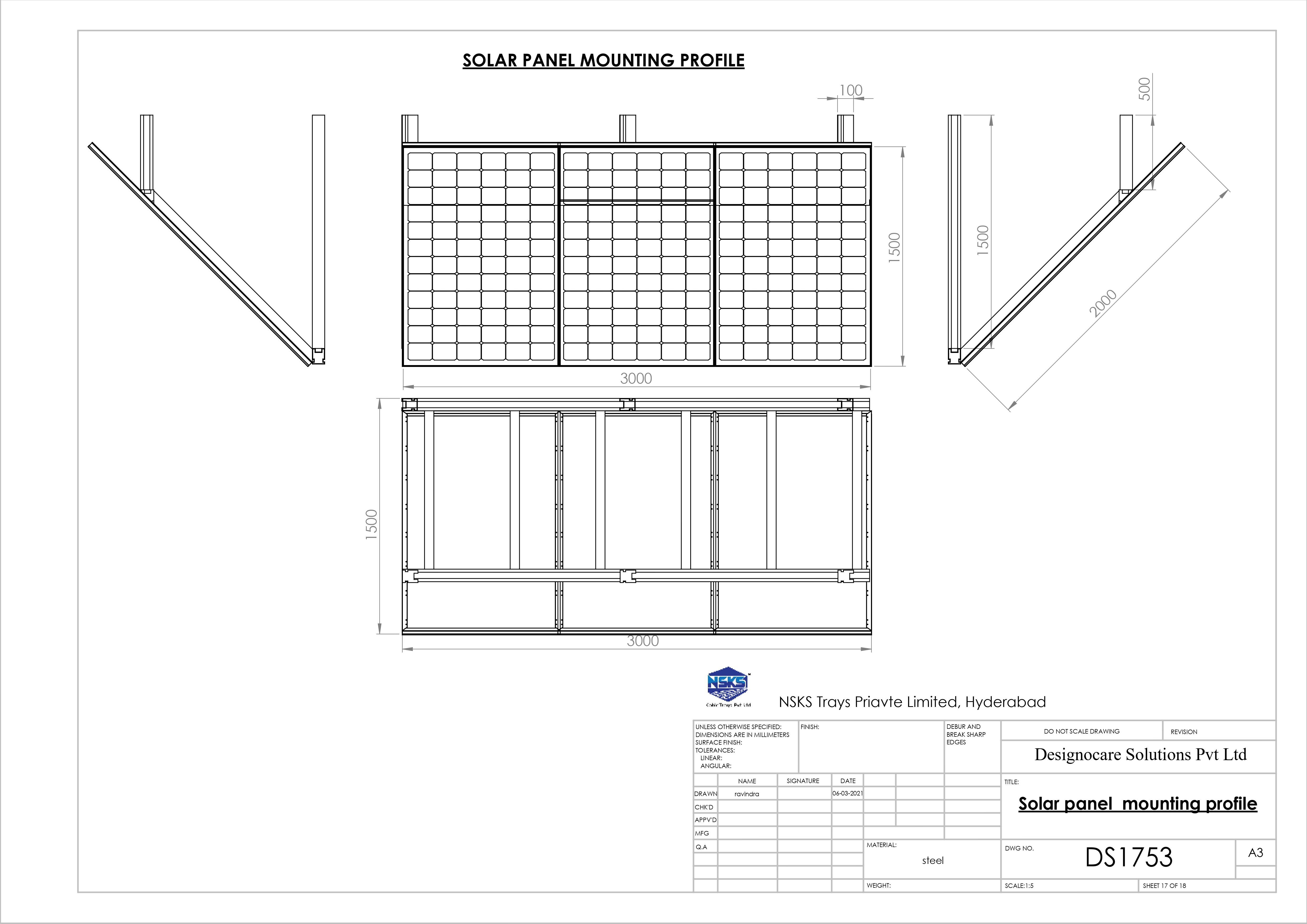 Solar Panel Mounting Profile
